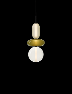 Bomma Pebbles skleněné závěsné svítidlo, malé Barva: Zelená, Konfigurace: Model 1