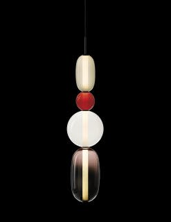 Bomma Pebbles skleněné závěsné svítidlo, velké Barva: Červená, Konfigurace: Model 3