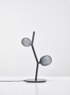 Brokis Ivy Table skleněná stolní lampa Barva: Kouřová, Barva kování: Antracit