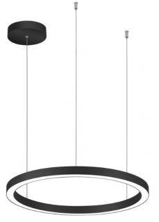 Dara, Závěsné designové led svitidlo Barva: Černá, Velikost: 58cm, Konfigurace: WIFI Tuya dálkové ovládání