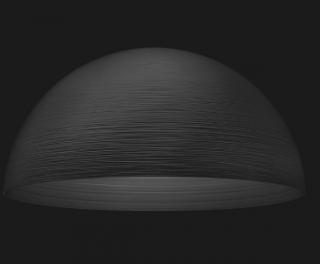 Dome 720 Textured závěsné led designové svítidlo Barva: Černá matná, Chromatičnost: 3000K Dali