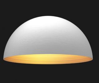 Dome 900 textured Závěsné led designové svítidlo Barva: Bílá/zlatá matná, Chromatičnost: 4000K Push dim