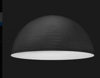 Dome 900 textured Závěsné led designové svítidlo Barva: Černá/bílá matná, Chromatičnost: 3000K Push dim