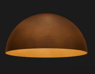 Dome 900 textured Závěsné led designové svítidlo Barva: Corten, Chromatičnost: 2700K Push dim