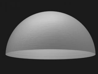 Dome 900 textured Závěsné led designové svítidlo Barva: Šedá matná, Chromatičnost: 2700K Push dim