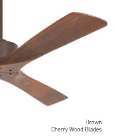 Dřevěný stropní ventilátor Seferino Barva: Hnědá - čepele z třešňového dřeva