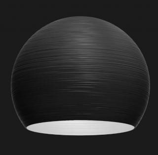 Globe 500 Textured, závěsné designové led svítidlo Barva: Černá/bílá matná, Chromatičnost: 3000K