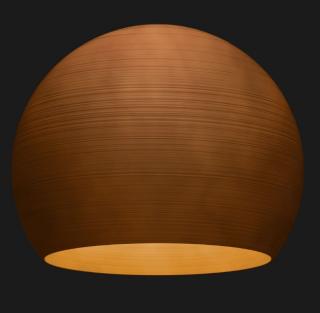 Globe 500 Textured, závěsné designové led svítidlo Barva: Corten, Chromatičnost: 2700K Push dim