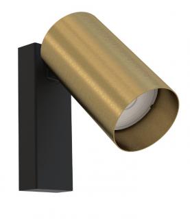 Mono I, bodové otočné svítidlo GU10 Barva: Černá/Zlatá, Varianta: Podélná monturka s vypínačem