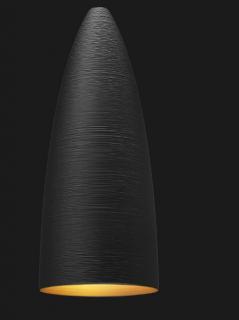 Pollux 450 Textured závěsné led designové svítidlo Barva: Černá/zlatá matná, Chromatičnost: 3000K