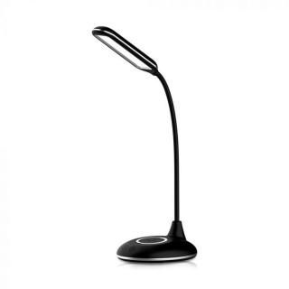 Stmívatelná stolní LED lampa 7705 s bezdrátovým nabíjením, černá
