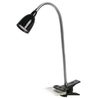 Stolní LED lampa na klip WO33-BK, černá, teplá bílá