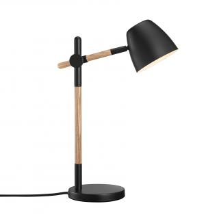 Theo  , stolní lampa kov, dřevo Varianta: černá