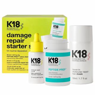 K18 Damage repair starter set - maska, olej, šampon