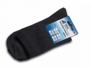 Bavlněné ponožky - antracit hladká Velikost: 24-25