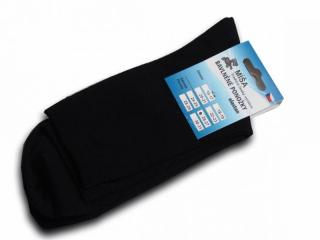 Bavlněné ponožky - černá hladká Velikost: 24-25