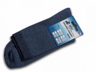 Bavlněné ponožky - modrý melír hladká Velikost: 28-29