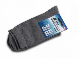 Bavlněné ponožky - šedá hladká Velikost: 24-25
