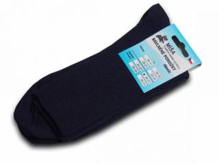 Bavlněné ponožky - tmavě modrá hladká Velikost: 26-27