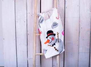 Jahu Mikroplyšová deka - Snowman Rozměr: 150x200