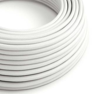 Bílý textilní kabel Optical White RM01 - lesklý Průřez: 2 x 0,75 mm