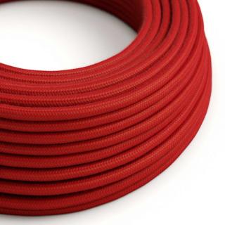 Čerevený textilní kabel Fire Red RC35 - matný Průřez: 2 x 0,75 mm