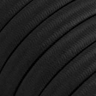 Černý textilní kabel pro světelný řetěz Charcoal Black CM04