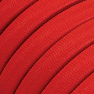 Červený textilní kabel pro světelný řetěz Fire Red CM09