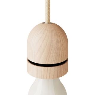 Dřevěná objímka E27 se závitem pro stínidlo Wood Dome