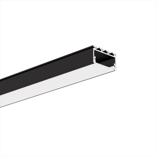 Hliníkový LED profil KLUŚ GIZA-LL Povrchová úprava: černá, Délka: 1 m
