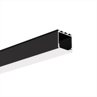 Hliníkový LED profil KLUŚ LIPOD Povrchová úprava: černá, Délka: 1 m
