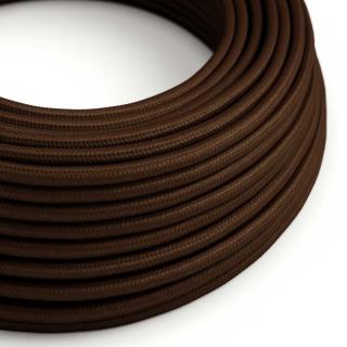 Hnědý textilní kabel Deep Brown RM13 - lesklý Průřez: 2 x 0,75 mm