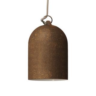 Keramické stínidlo na lustr Ceramic Mini Bell XS Barva: corten efekt - bílá