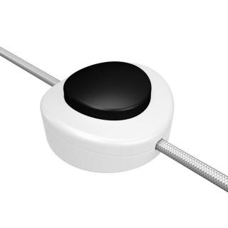 Nášlapný vypínač Creative Switch jednopólový kulatý - bílý Barva: černá