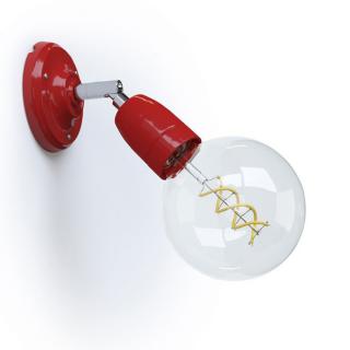 Nástěnná lampička s kloubem Fermaluce Ceramic E27 Barva: červená, Žárovka: se žárovkou