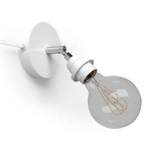 Nástěnná lampička s kloubem Spostaluce Metal Lampshade E27 Barva: bílá, Žárovka: se žárovkou