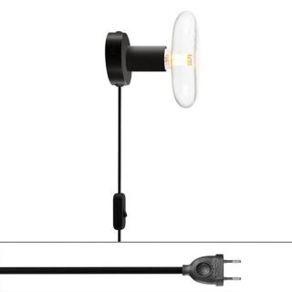 Nástěnné světlo do zásuvky Spostaluce Metal Plug E27 Barva: černá, Žárovka: bez žárovky