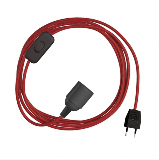 Objímka E27 do zásuvky s vypínačem SnakeBis Barva kabelu: RC35, Délka kabelu: 1,8 m