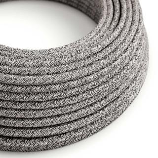 Opředený kabel Black Onyx Tweed Glitter RS81 Průřez: 2 x 0,75 mm