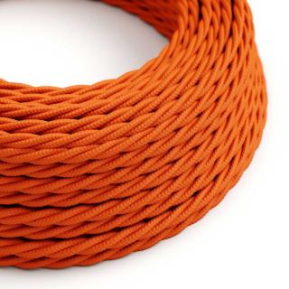 Oranžový splétaný kabel Orange Flame TM15 - lesklý Průřez: 2 x 0,75 mm