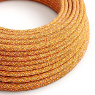 Oranžový textilní kabel Indian Summer RX07 Průřez: 2 x 0,75 mm