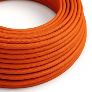 Oranžový textilní kabel Orange Flame RM15 - lesklý Průřez: 2 x 0,75 mm
