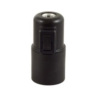 Plastová E27 objímka s vypínačem Switch Barva: černá