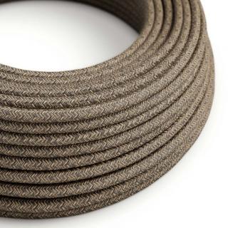 Retro kabel s textilním opletem Melange Brown RN04 Průřez: 2 x 0,75 mm