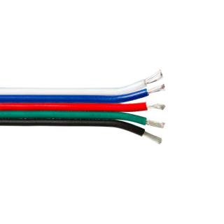 RGBW kabel pro LED pásky 5PIN Průřez: 5 x 0,3 mm