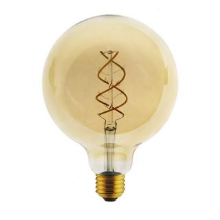 Stmívatelná vintage žárovka E27 Spiral Gold - G125 | 5W | CRI80 Barevná teplota: 2000 K