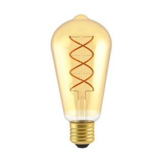 Stmívatelná vintage žárovka E27 Spiral Gold - ST64 | 5W | CRI80 Barevná teplota: 2000 K