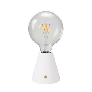 Stolní lampa na baterie Cabless01 se žárovkou G125 1,3W Barva: bílá