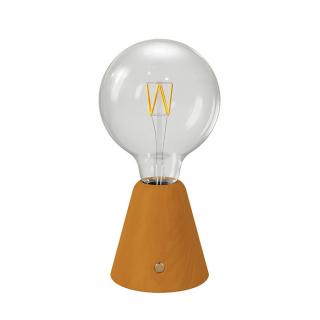 Stolní lampa na baterie Cabless01 se žárovkou G125 1,3W Barva: šafránová