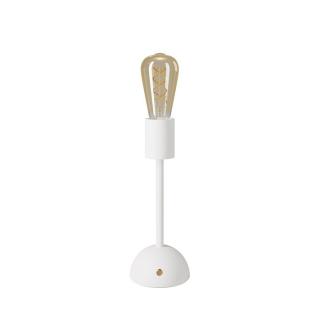 Stolní lampa na baterie Cabless02 se žárovkou ST64 1,3W Barva: bílá